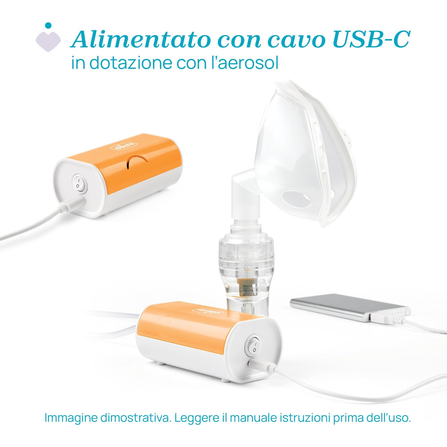 Chicco Nebulizzatore a Micropistone Portatile Silenzioso per Bambini e Adulti