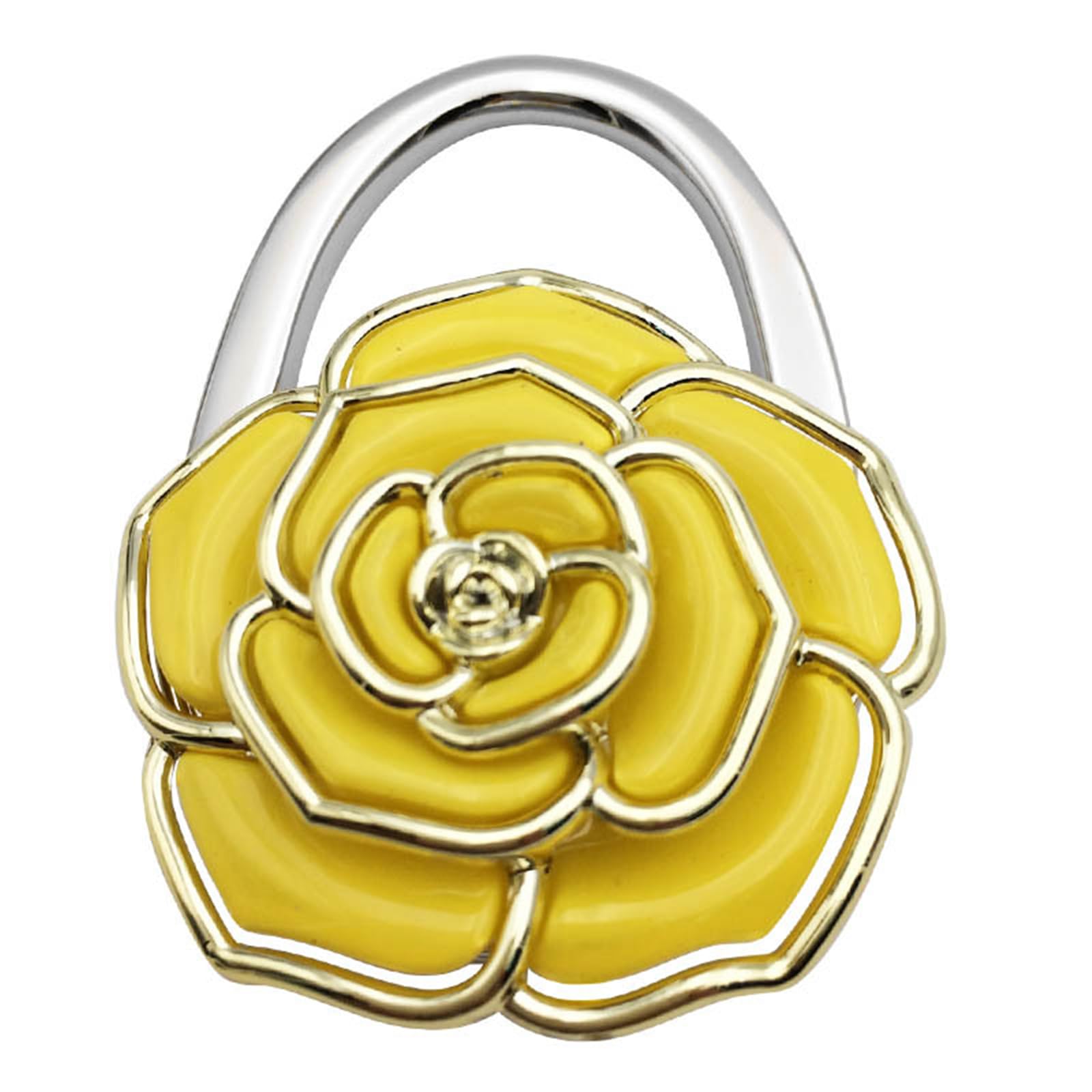 ZBIianxer Folded Desk Holder Bag Table Hook Portable Metal Purse Handbag Bags Hanger Flower Shaped Folding Handbag Purses Hanger Table Portable Holder