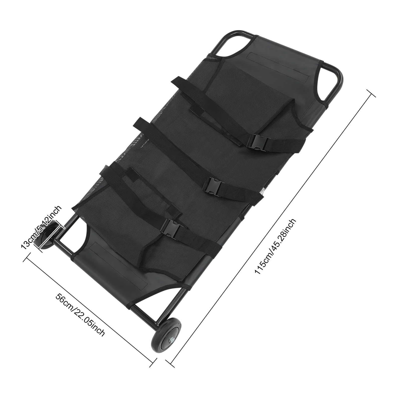 Transportín plegable para perros de hasta 120 kg, 115 x 56 x 13 cm, con ruedas silenciosas, arnés de emergencia plegable para emergencias, viajes, perros grandes