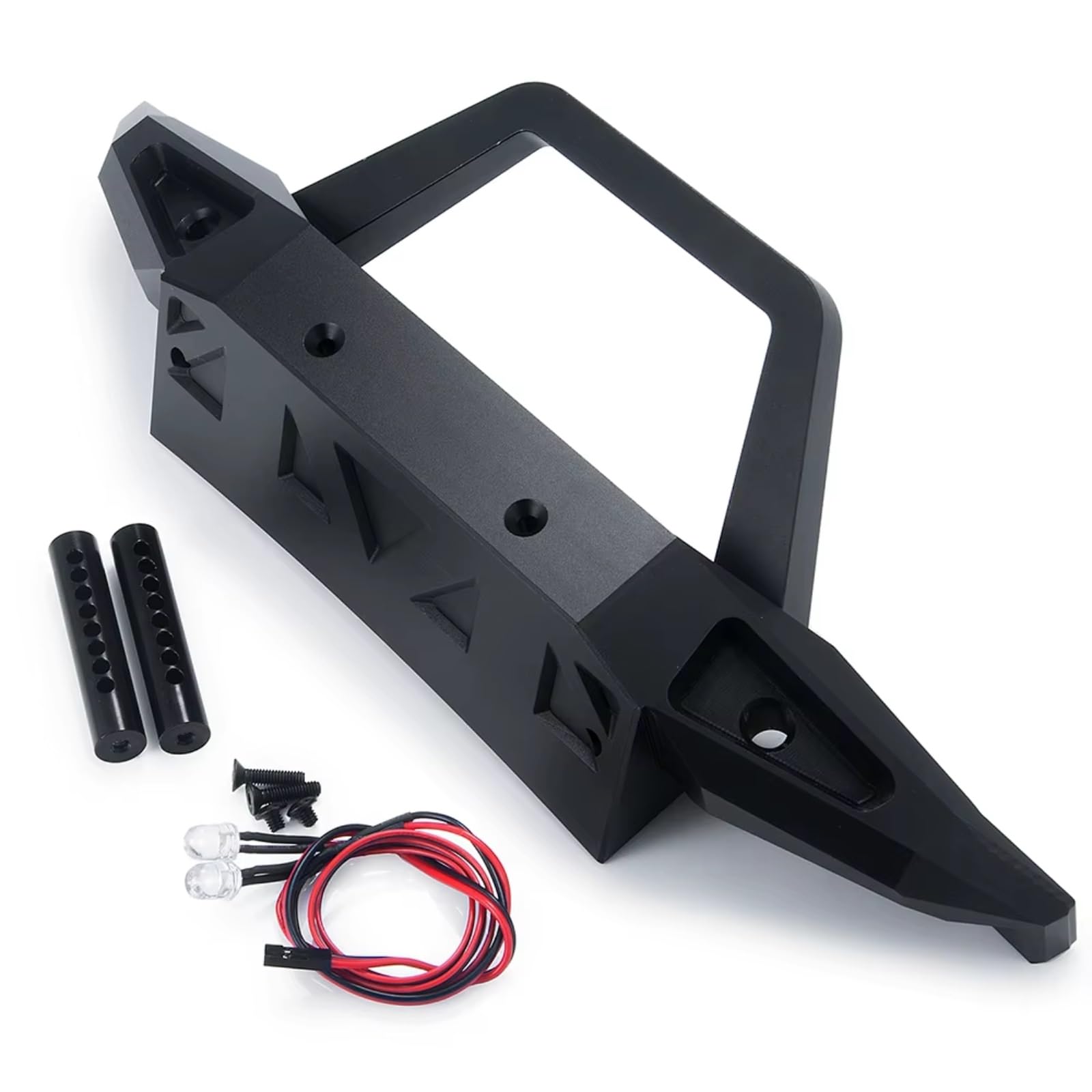 Rc Bumper Models Parts For Axial For Wrangler SCX6 Trail Honcho AXI05000 AXI05001 1/6 RC Crawler Car Metal Front Rear Bumper With Light Truck(Front)
