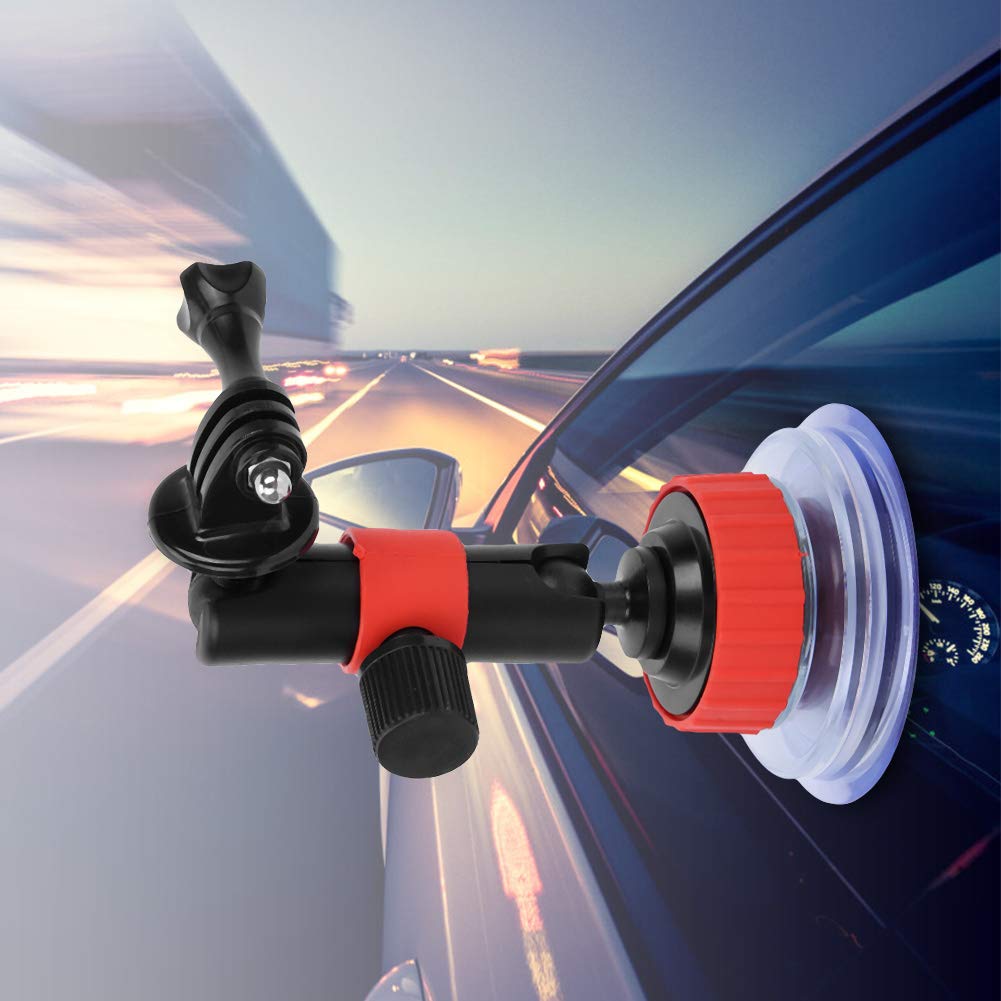Support De Caméra Ventouse Pour Pare-brise - Bras Réglable à Double Rotule 360° - Pour Caméra D'action, Téléphone - Installation Facile Sans Outil