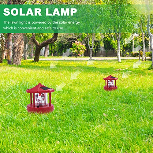 Osaladi 5Pcs Decorative For Lighthouse Solar Outdoor Lighthouse, Powered Led Statue Lights Degree Garden Lawn Beacon Rotating Lamp, Hanging Lamp: Tower Ip Lamp Decor Light #TOP4