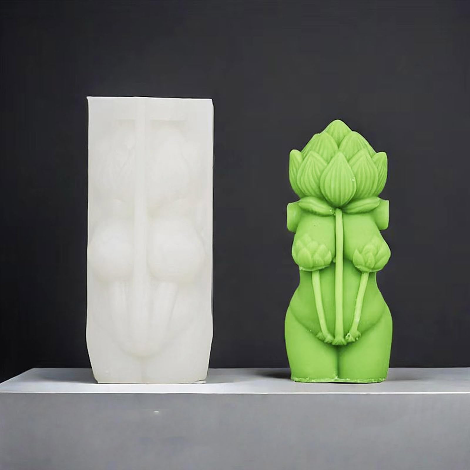 Ubxvamm Human Body Candle Molds Rose Mushroom Body Silicone Mould Plaster Molds Handmade Scented Candle Molds Ornament Molds