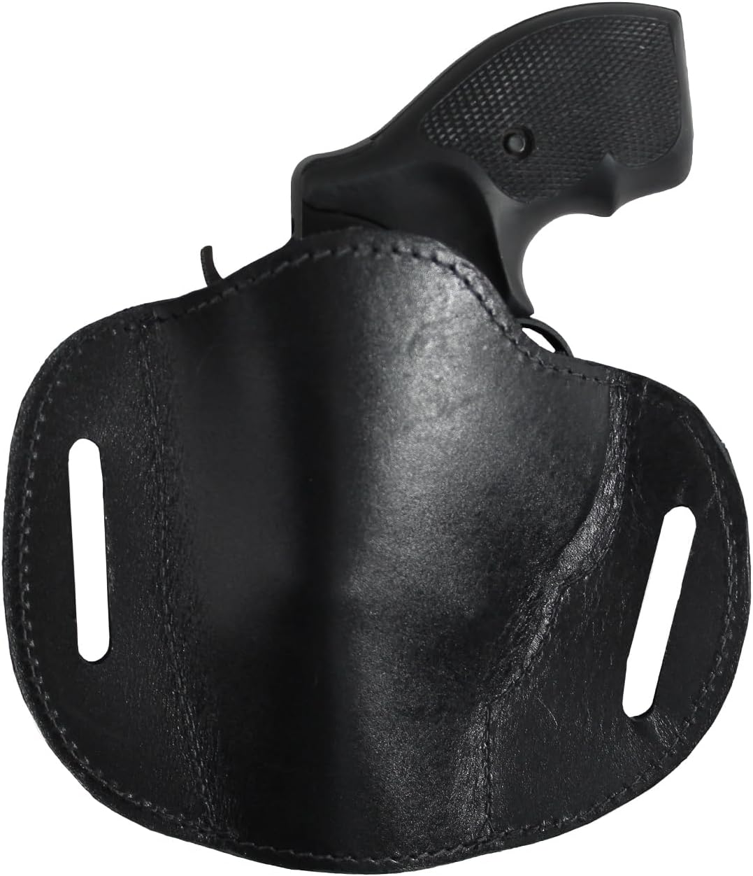 Barsony New Black Leather Pancake Slide Holster for Snub Nose 2" 22 38 357 41 44 Revolvers