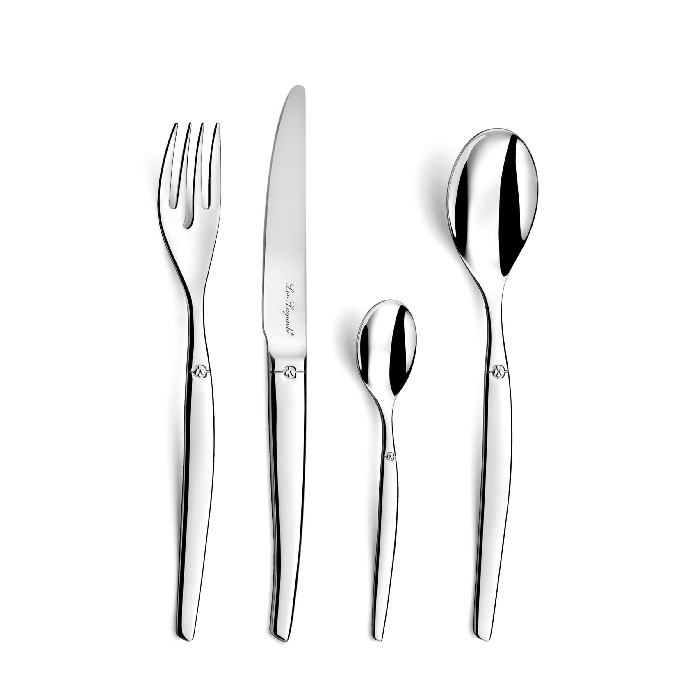 Lou Laguiole 251300AF14C71 Jet Cutlery Set 24 Pieces, Steel