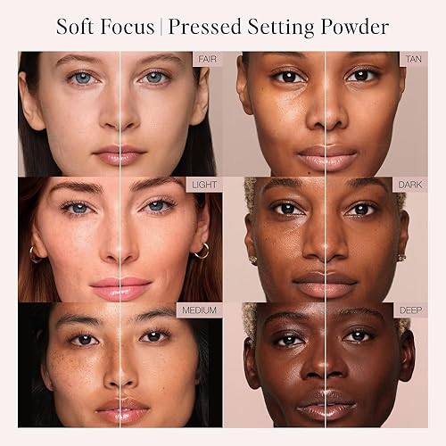 Miniatura 9 de Jouer Soft Focus Hydrate & Setting Powder - Polvo prensado con acabado mate - Polvo difuminador para líneas finas y poros - Set de base de 03 Piel