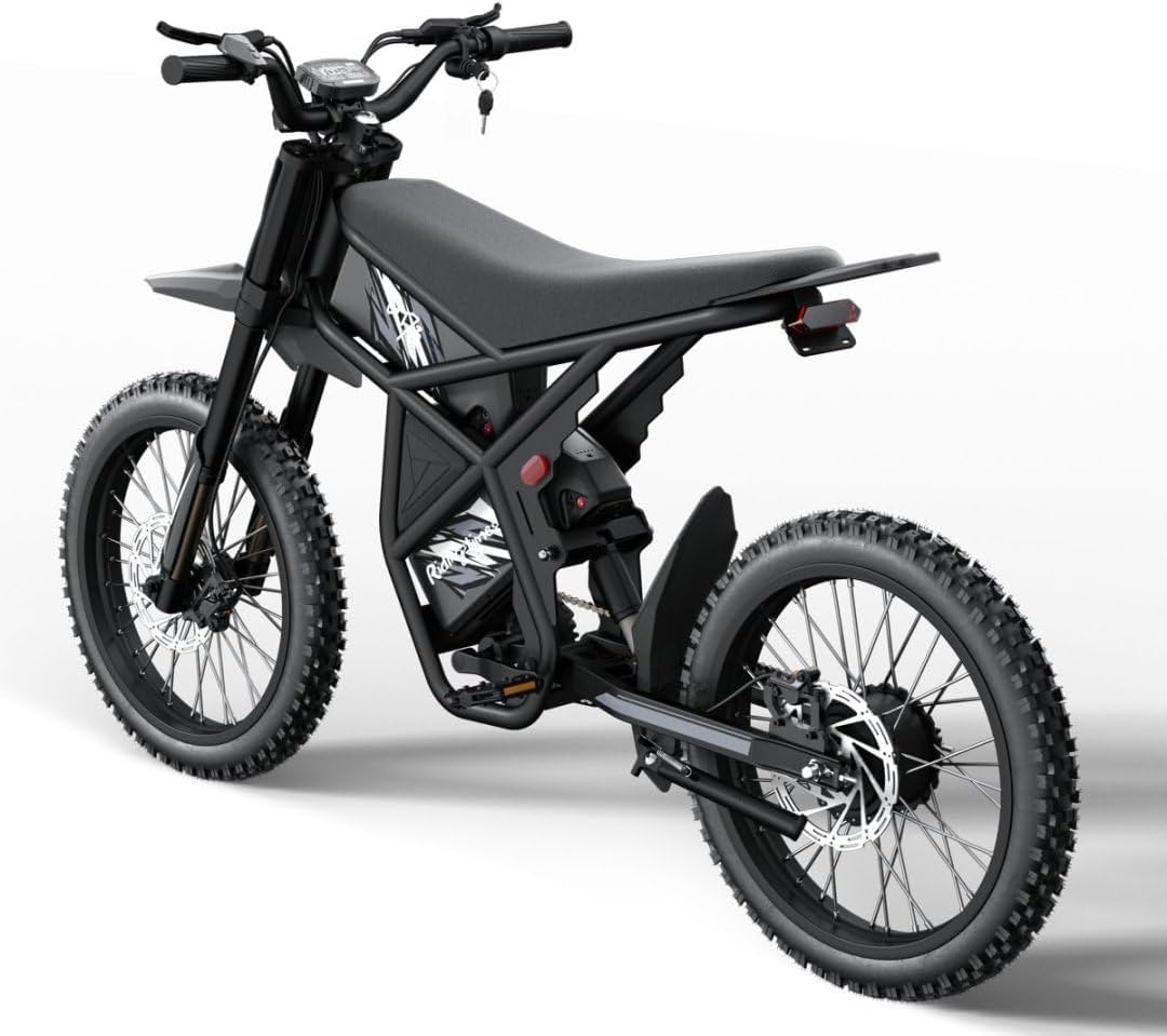 Upgraded GT73 Electric Motorcycle for Adults Teens 2400W 48V, Electric Dirt Bike Max 37 MPH & 1747Wh Dual Battery, 85 Mile Long Range Ebike with 25" Dirt Tires E Dirtbike