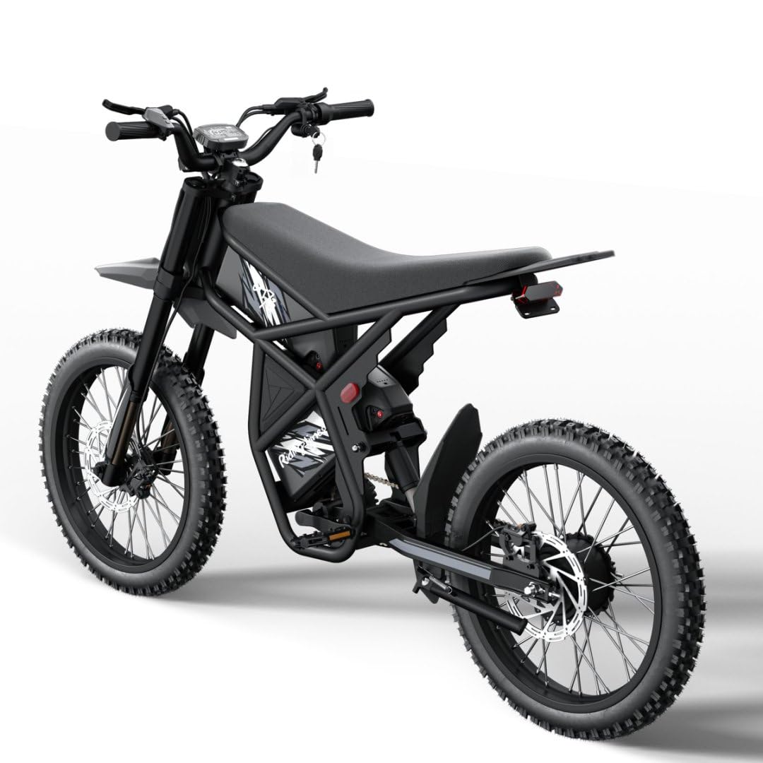 Upgraded GT73 Electric Motorcycle for Adults Teens 2400W 48V, Electric Dirt Bike Max 37 MPH & 1747Wh Dual Battery, 85 Mile Long Range Ebike with 25" Dirt Tires E Dirtbike