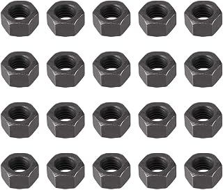 uxcell Hex Nuts, M10x1.5mm Metric Coarse Thread Hexagon Nut, Carbon Steel, Pack of 20 (Black)