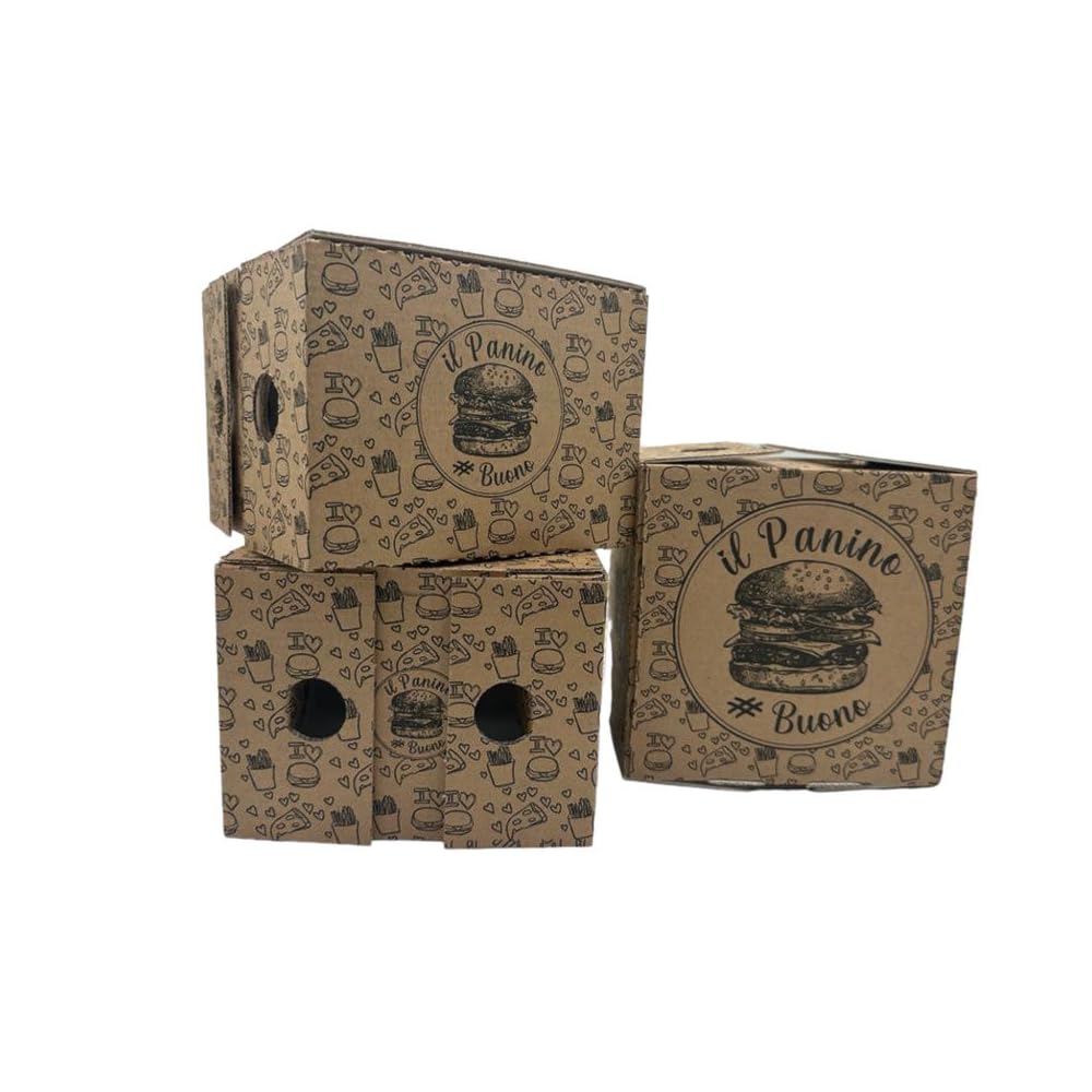 box burger 16x16 contenitore panino box humburger food delivery 100 pezzi cf carta