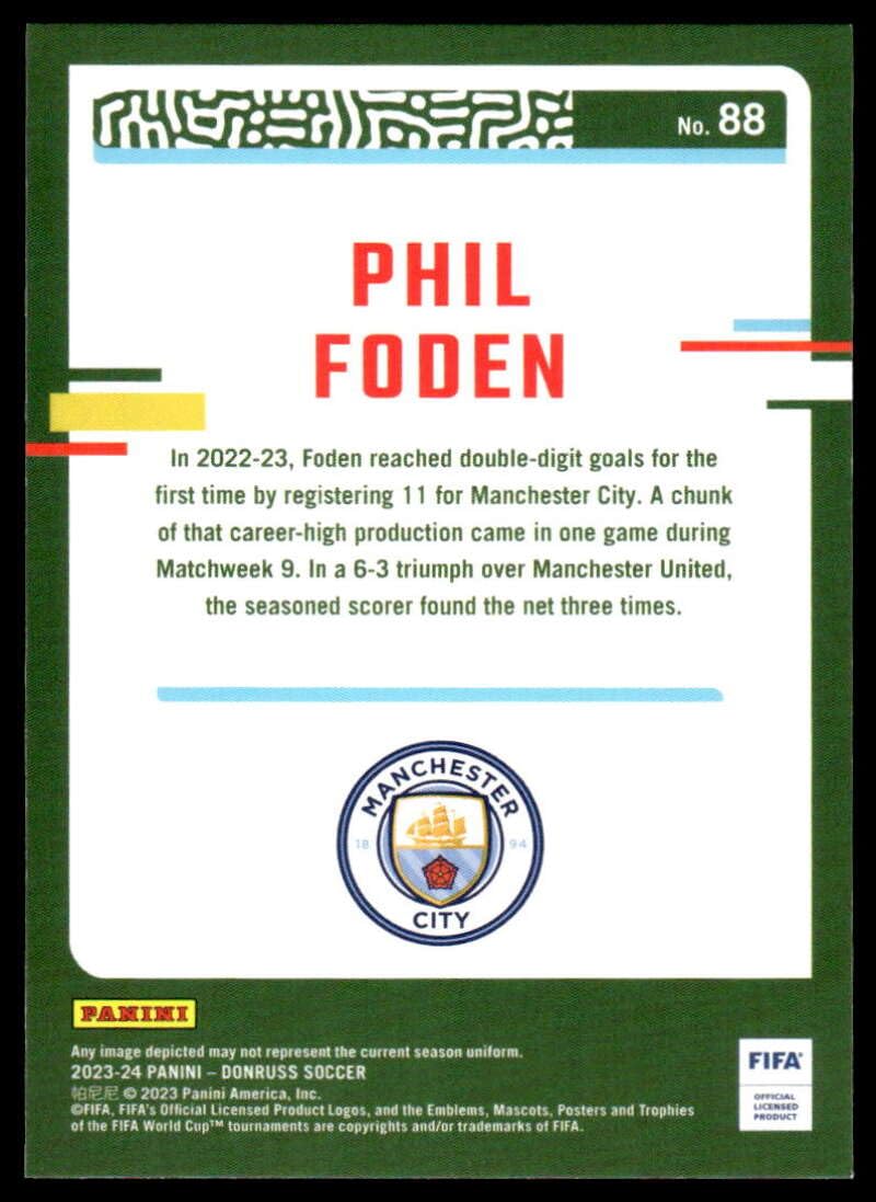 Amazon.com: 2023-24 Donruss #88 Phil Foden Manchester City