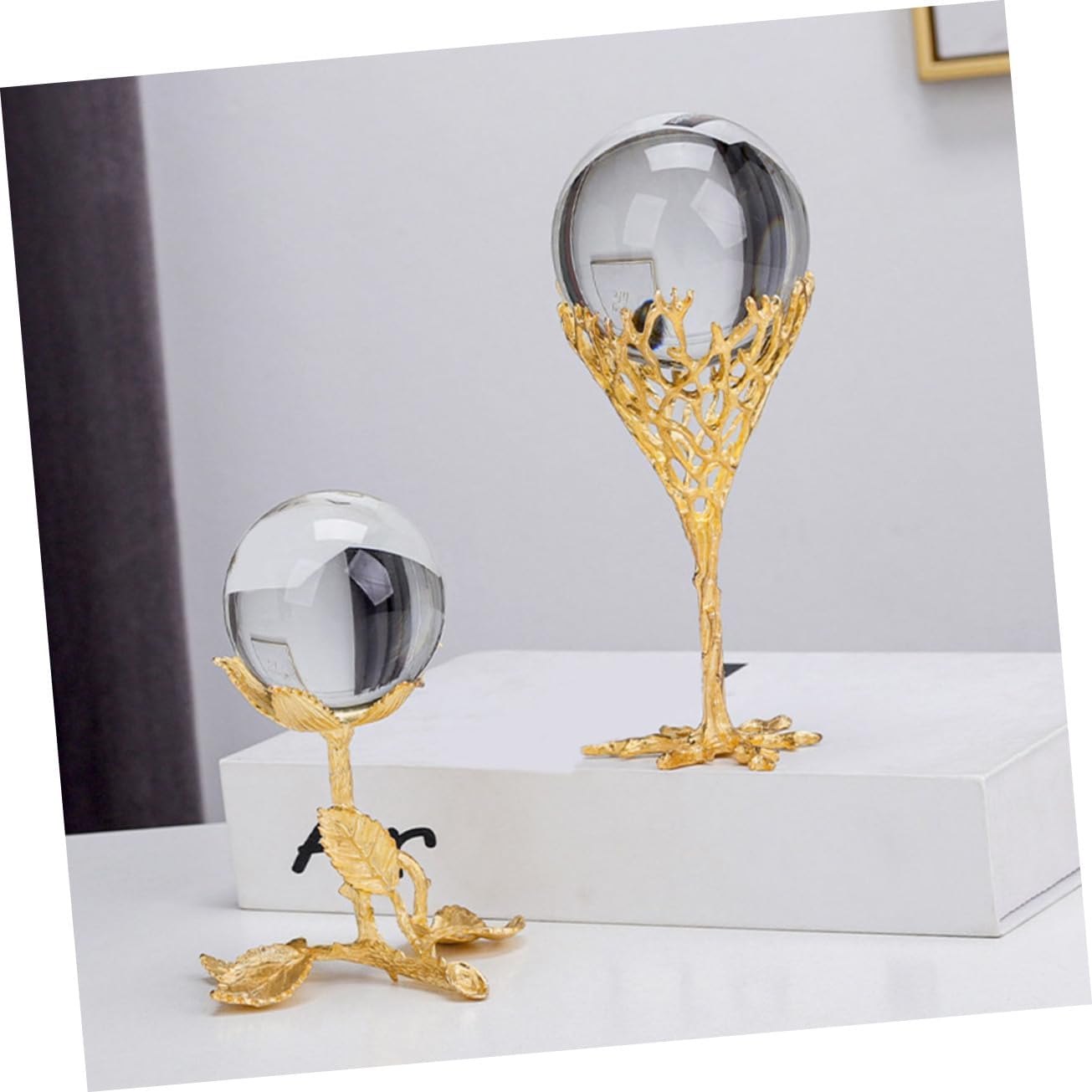 Crystal Ball with Stand Decor Sphere for Living Tv Cabinet and Office Present for Friends and Family and Design