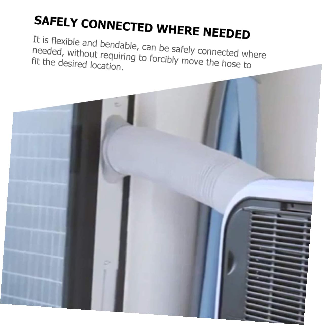 Tubo di Scarico Aria Estensibile Pe Bianco per Condizionatore Mobile | Spessore Rinforzato, Leggero e Flessibile, Atmosfera Estiva, Uso Cucina Domestica