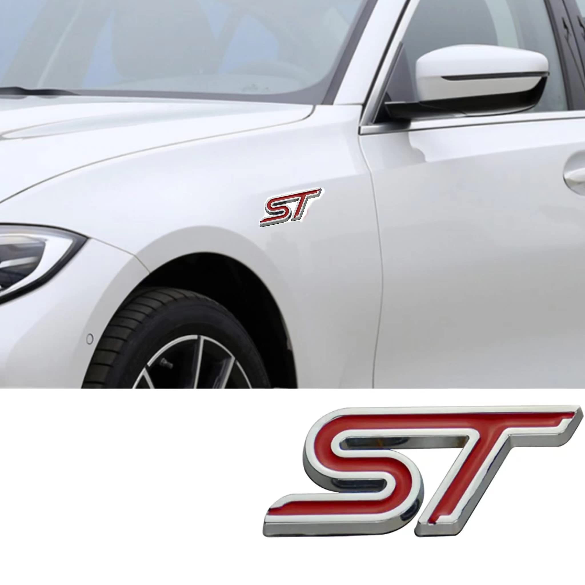 Set Of 2 Chrome Metal Turbo T Emblem Badges - Car Trunk Tailgate Decal Stickers 2 thumbnail image