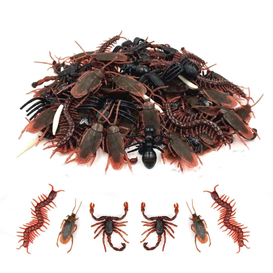 40 Scarafaggi Finti Realistici – Insetti Scherzo In PVC, Dimensioni 7 Cm, Per Halloween E Feste Horror