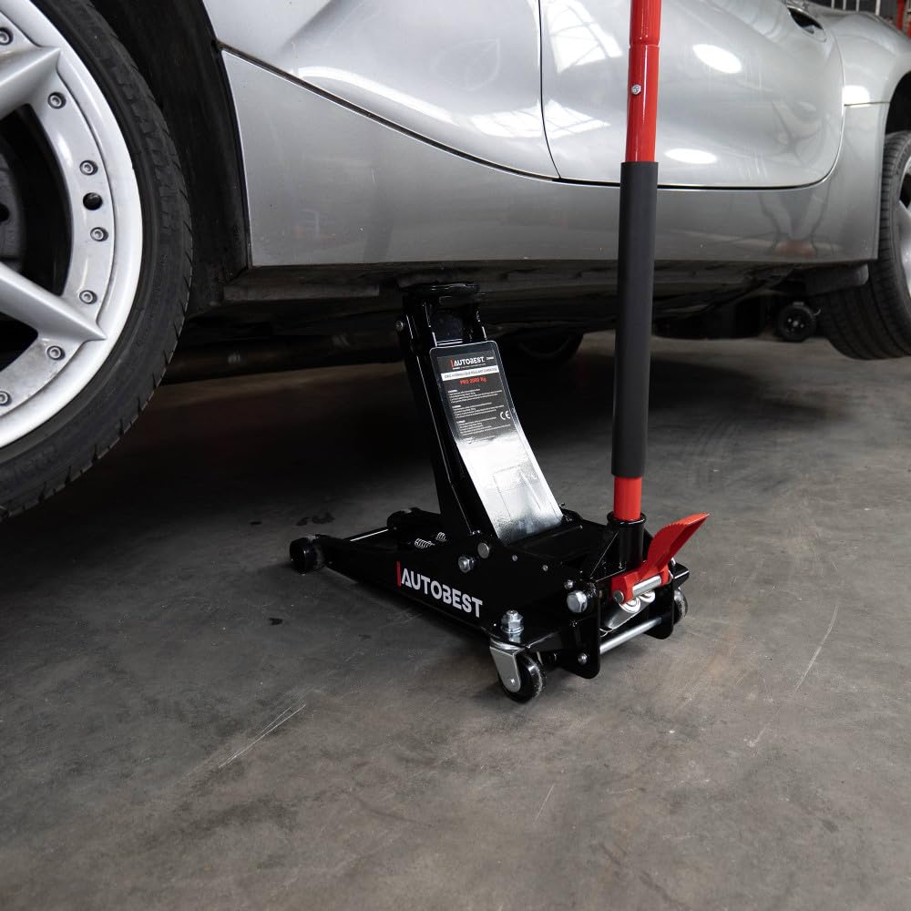 Autobest Cric Pro hydraulique Roulant surbaisse 2 tonnes Double Pompe