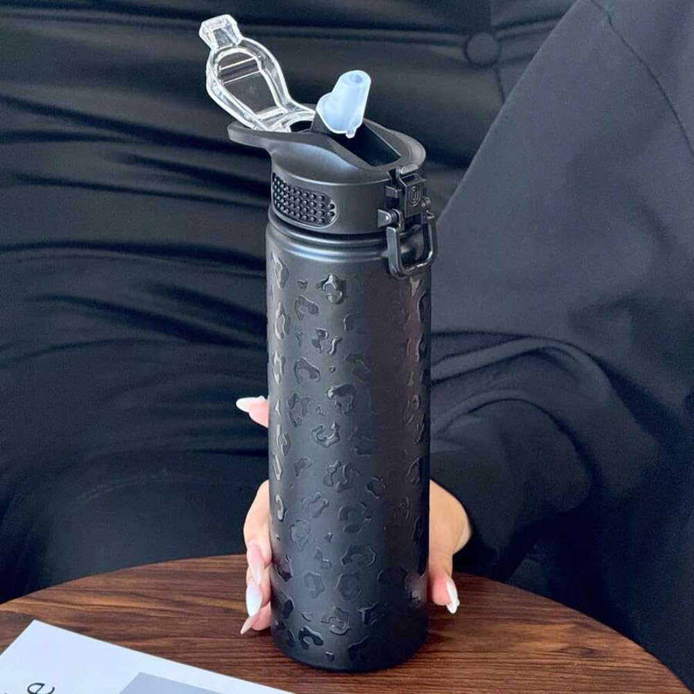 Amazon.co.jp: HILAKE 750ml ヒョウ柄ステンレス断熱ウォーターボトル
