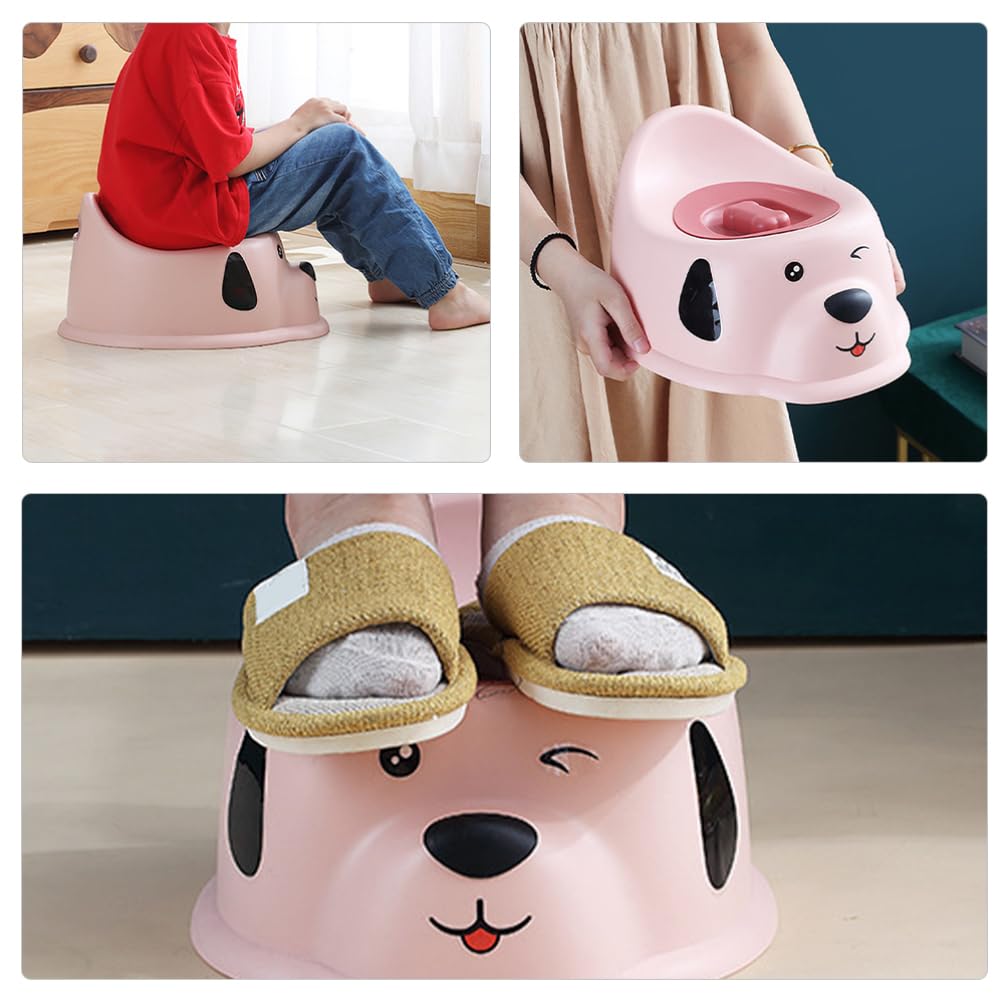 ibasenice Asiento De Entrenamiento Para Niño Reductor De Inodoro Portátil Con Protección Contra Salpicaduras y Diseño De Perrito Para Bebés y Niño Casa y