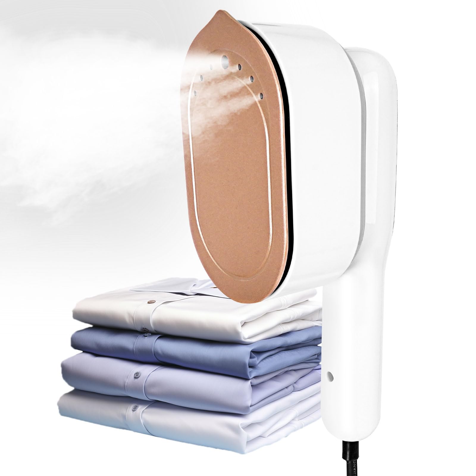 Mini Macchina Da Stiro Portatile, Pieghevole Ferro da Stiro da Viaggio con 100ml Capacità 2 In 1 Generatore di Vapore 5 Modalità Intelligenti 1000W Stiratrice Elettrica con Borsa per Viaggi e Casa