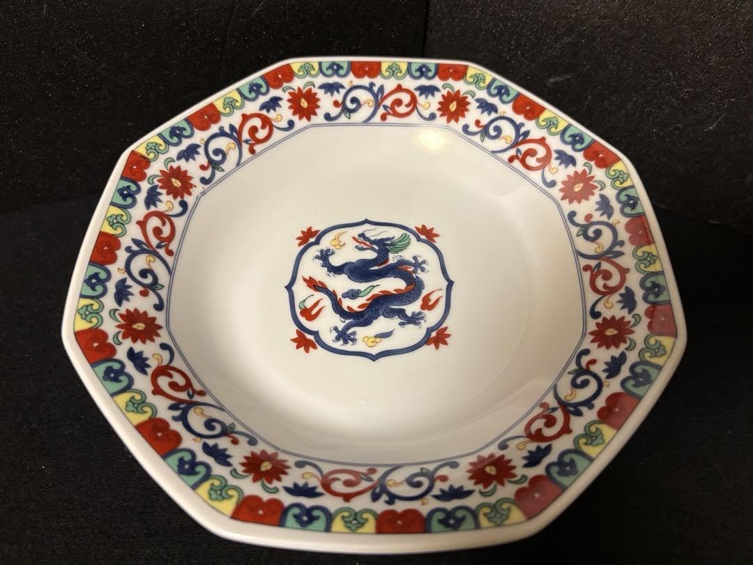 Taiyufeng Seika Dragon Chinese Plate, Set of 5, Octagonal