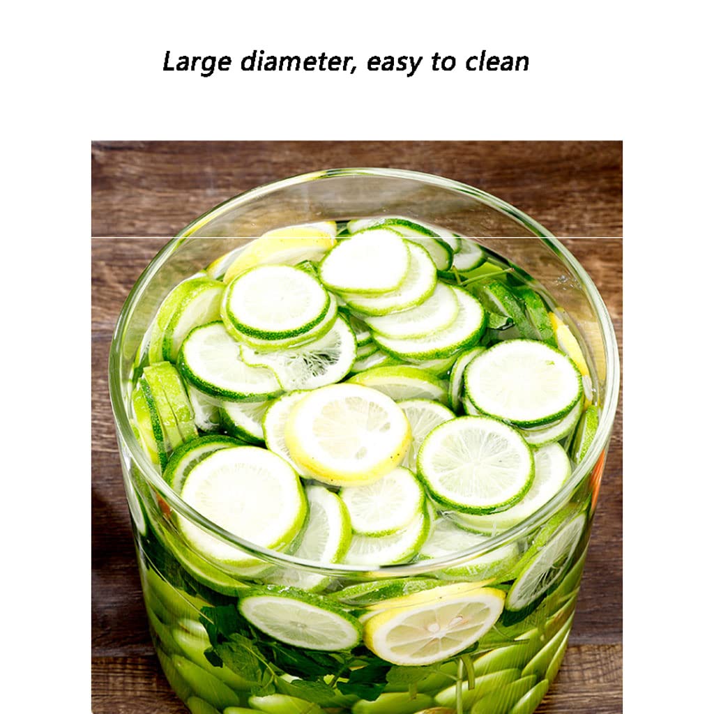 Dispensador de bebidas, dispensador de bebidas de vidrio con espiga, dispensador de bebidas de gran capacidad con soporte de bambú, dispensador de limonada de jugo helado para fiestas diarias