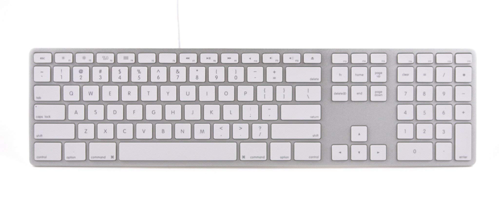 Matias Clavier AZERTY avec pavé numérique Silver