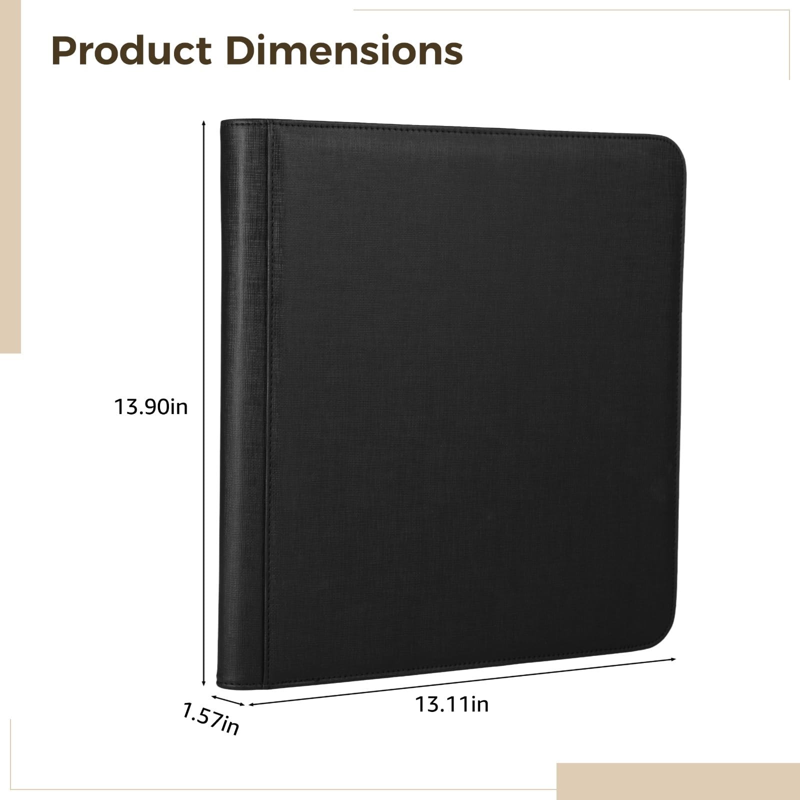 Raccoglitore per album per carte collezionabili, 12 slot per pagina, capacità di 480 carte, copertina in pelle PU, design con inserto laterale, adatto a molti giochi di carte