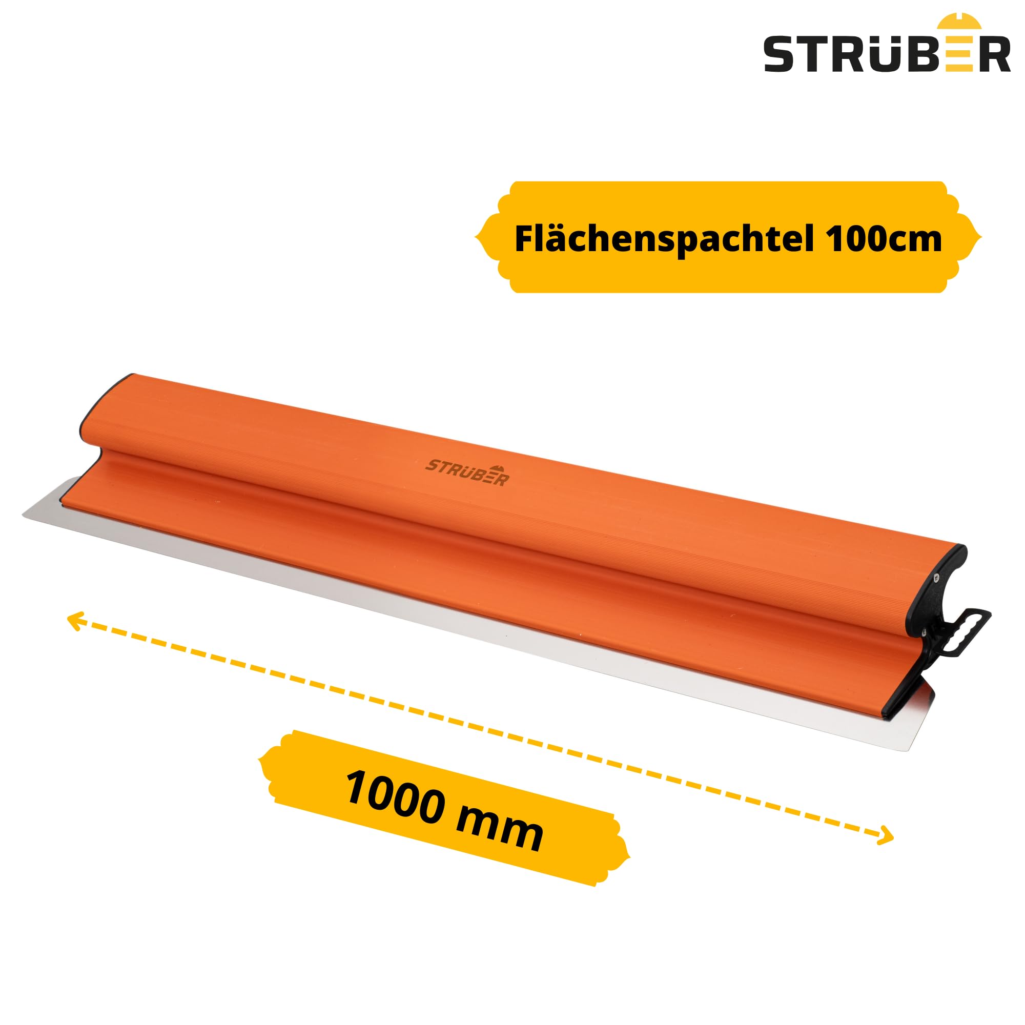 STRÜBER Flächenspachtel 1000 mm mit Z-Griff und Edelstahlblatt 0,3 mm