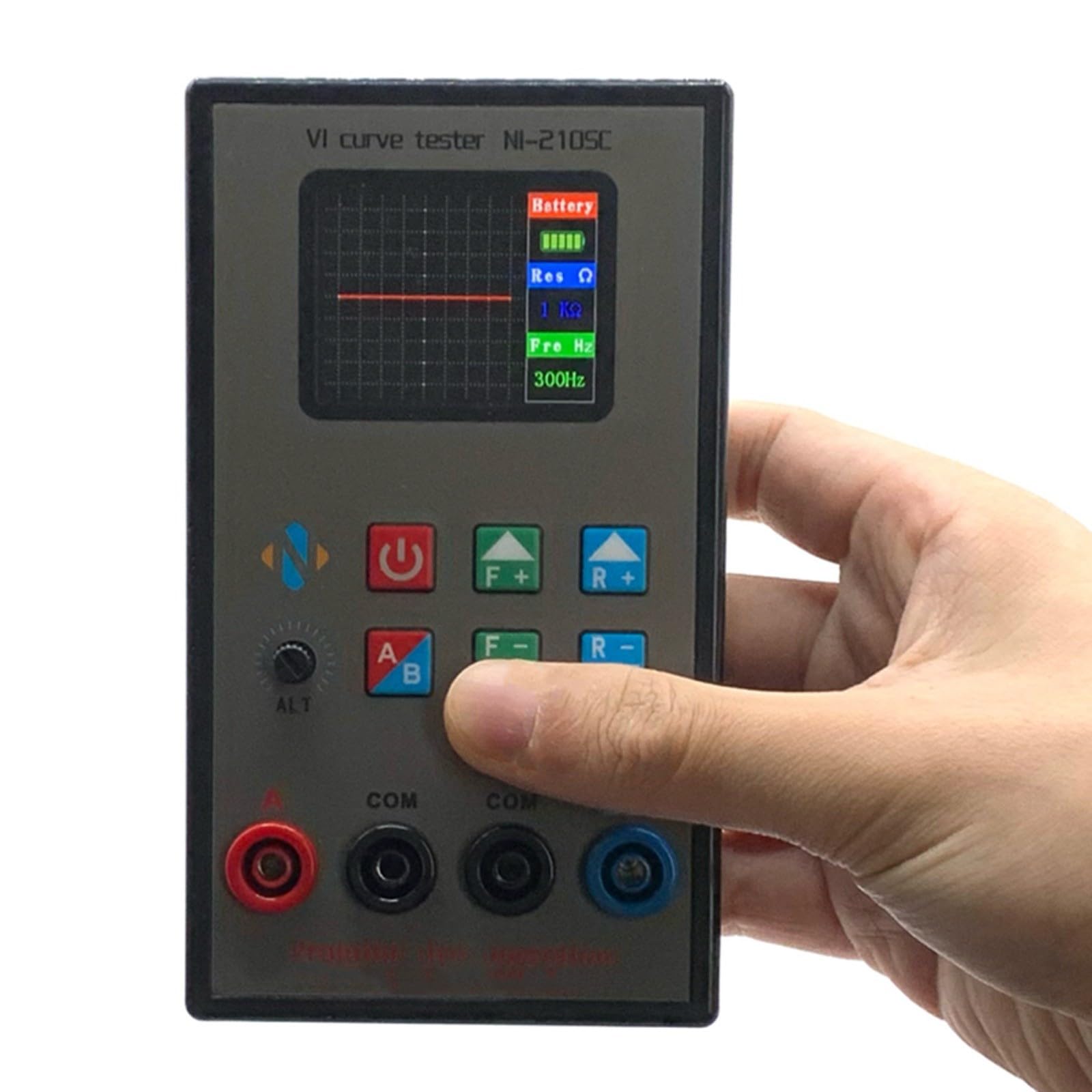 VI-Kurven-Tester Mit Dual-Kanal Und Farbdisplay, Analog-Funktionsanalysator Für Elektronische Bauteile Ohne Stromversorgung, 2,0 Zoll TFT-Bildschirm, 18 Frequenzstufen, 9 Widerstandswerte,
