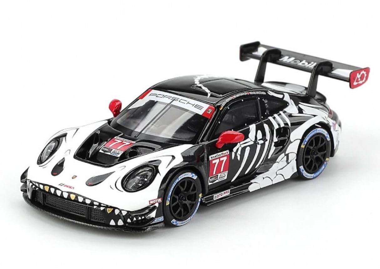 Diecast Model Car Compatible with Porsche 911 GT3 R #77 AO Racing