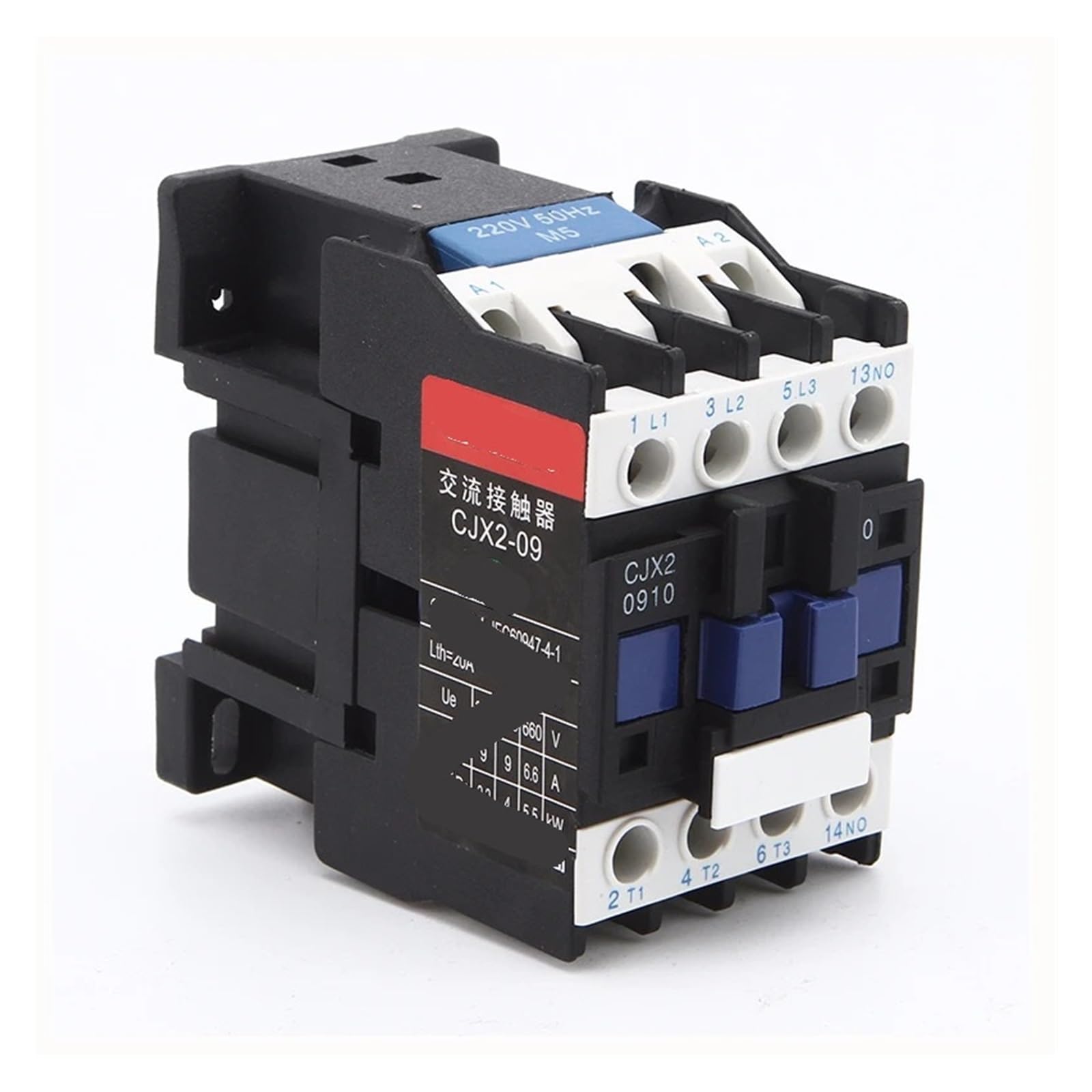 RCGKNNMUZ 24V 36V 110V 220V 380V CJX2-0910 LC1-D AC contactor 9A Rail Mounted 3P+1NO Motor Starter Relay(380v)