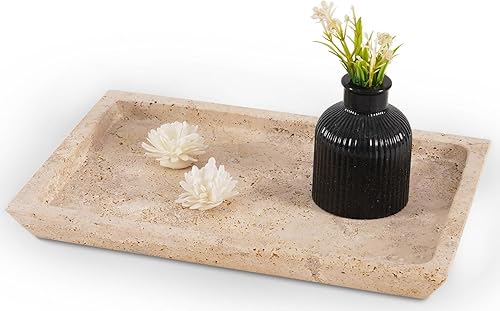 Miniatura 7 de Radicaln Bandeja decorativa rectangular hecha a mano con diseño de mármol de ónix verde, de 12 x 8 pulgadas, para decoración de cocina y cocina,