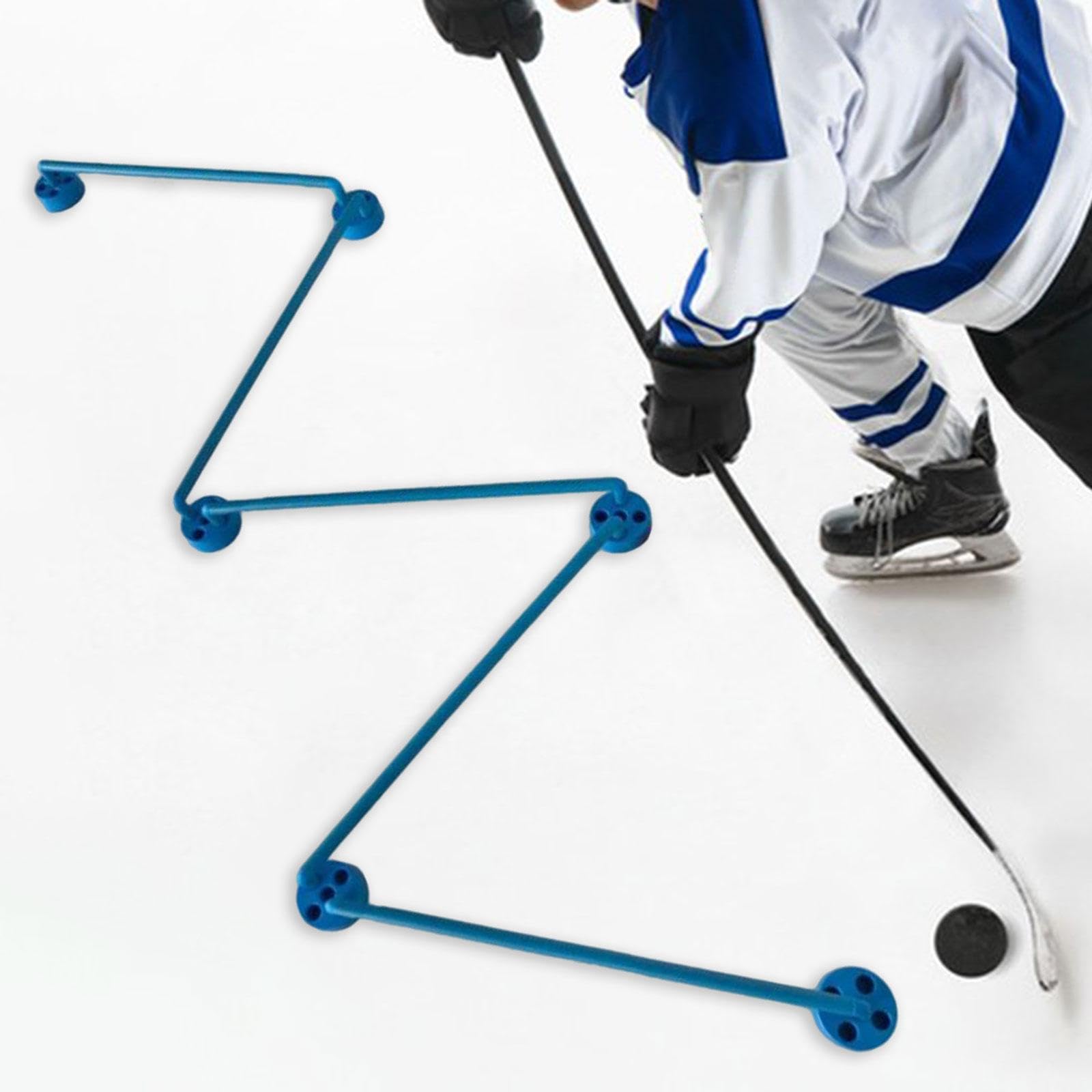 5 Pièces Équipement D'Entraînement Hockey Ensemble d'obstacles Bâton Maniement Balle PP Conception Modulable et Portable Adapté à L'Entraînement Joueu