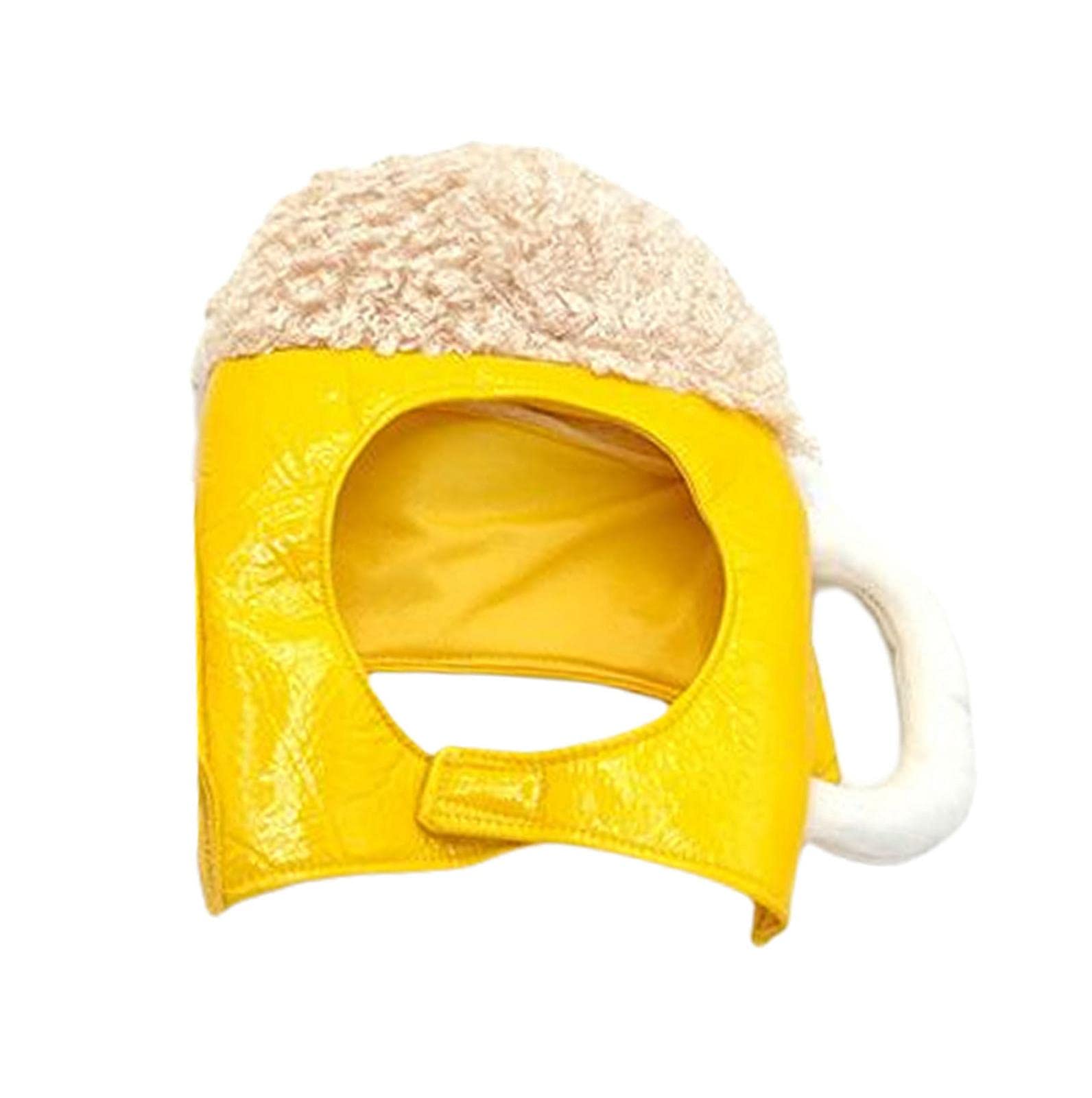 ZCSXK Perro - Disfraces Divertidos para Perros con Espuma Cerveza,Protección auditiva para Perros, Sombrero Gato Amarillo para Gatos y Perros pequeños, Disfraz Fiesta para Cachorros