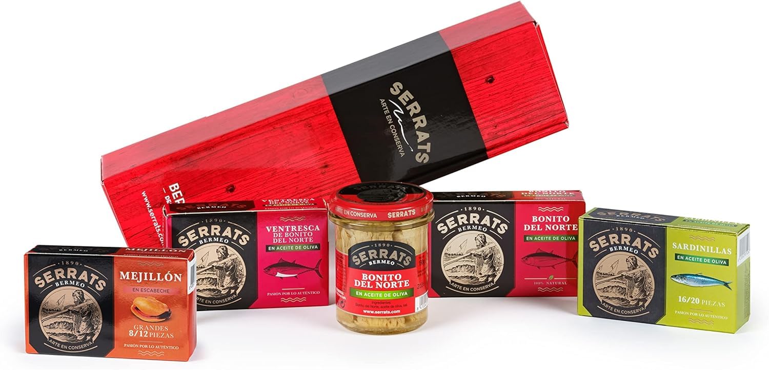 SERRATS - Geschenkbox - Seemann Duo - 5 Fischkonserven