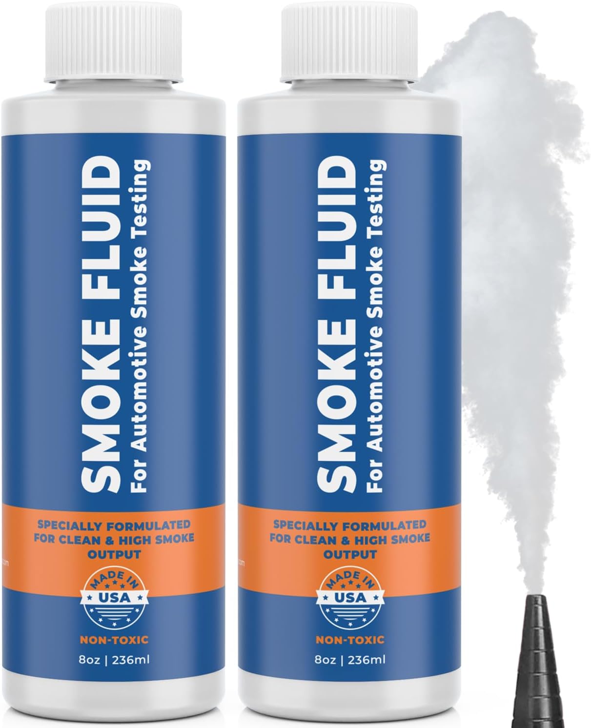[2 Pack] Smoke Fluid Solution for Automotive Smoke Machine Testing - Made in USA - 16oz Liquid Smoke Refill Designed for Automotive Testing - EVAP, Vacuum, Fuel, Intake, Exhaust, Turbo Systems & More