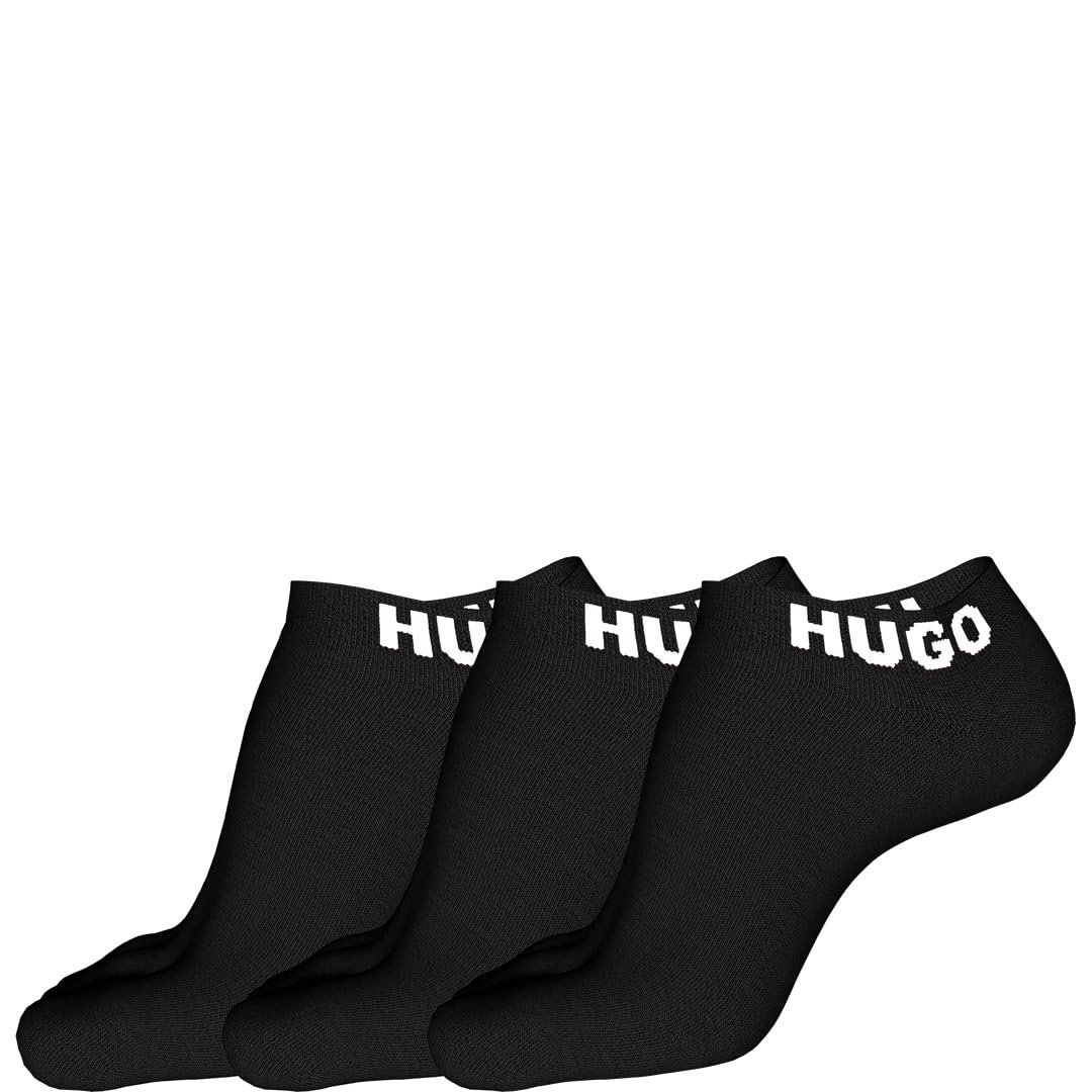 HUGO Men's 3P AS UNI CC Ankle_Socks, Black1, 43-46
