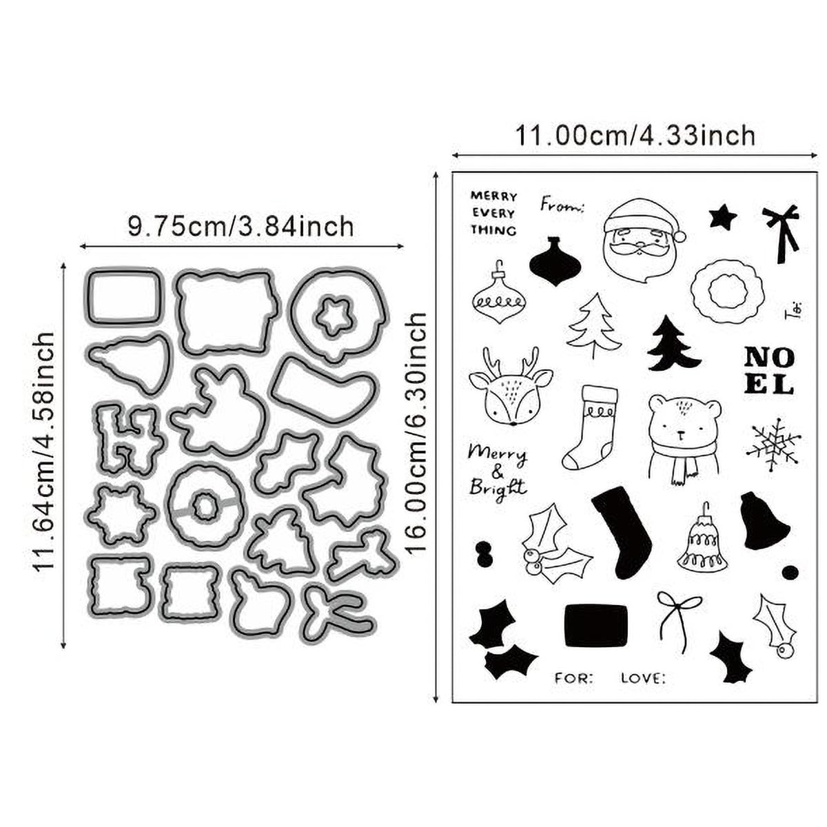 Weihnachtsmäuse Stempel Und Stanzen Set, Stempel S Produktbild-Vorschau 12