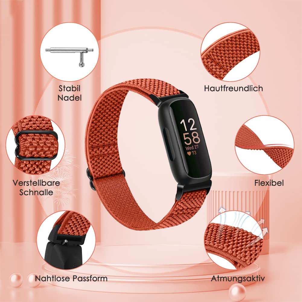 AK Ersatz-Armband Für Fitbit Inspire 3 – Verstellbar, Silikon, Einheitsgröße, Verschiedene Farben