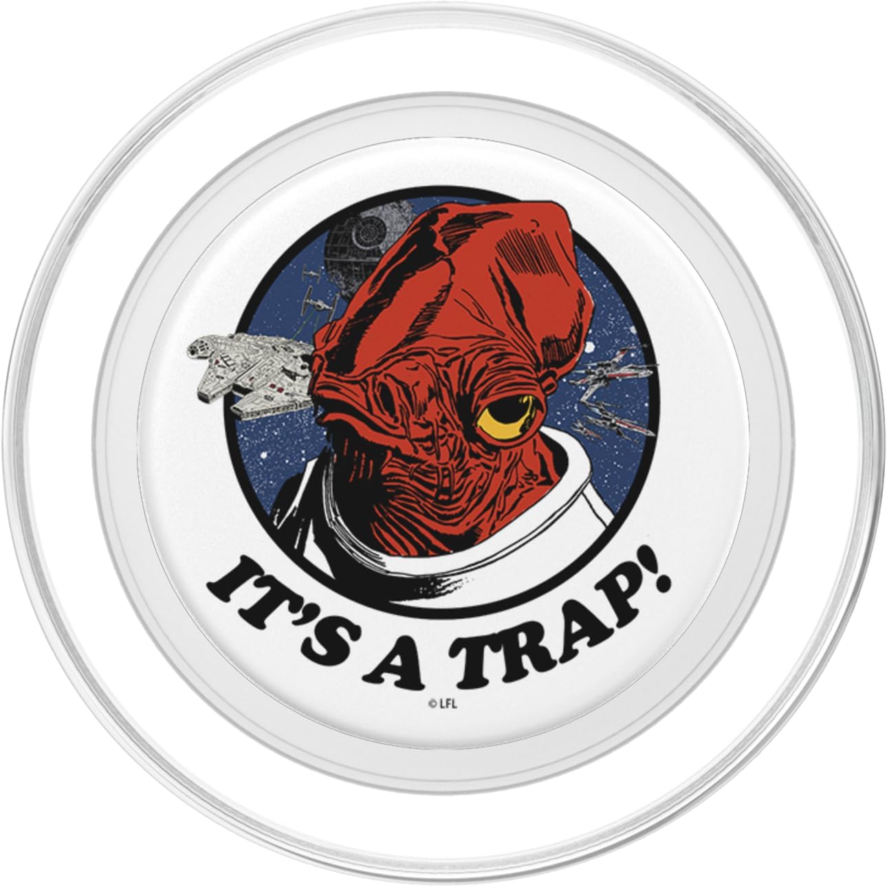 Star Wars Admiral Ackbar It's A Trap Catchphrase PopSockets PopGrip for MagSafe