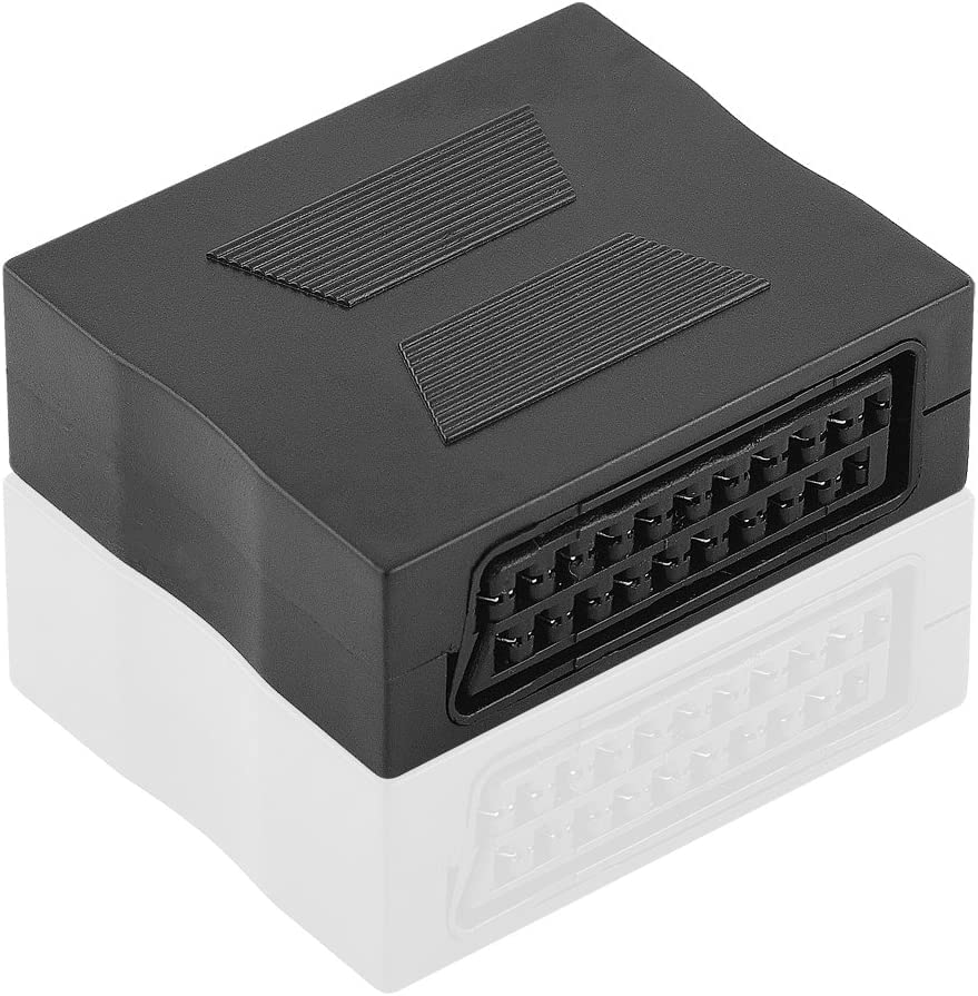 PADCR Adaptateur Vidéo Connecteur Péritel Femelle vers Péritel femelle Noir