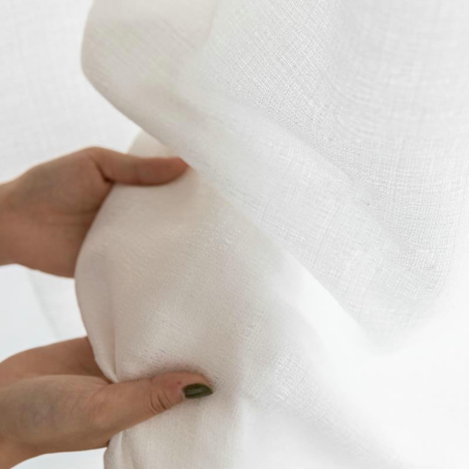 Weiche weiße Hochzeitsvorhänge, 2 Paneele, einfarbig, Polyester, 86 x 183 cm (B x L), ideal für Veranstaltungen im Innen- und Außenbereich, elegantes Deko-Zubehör