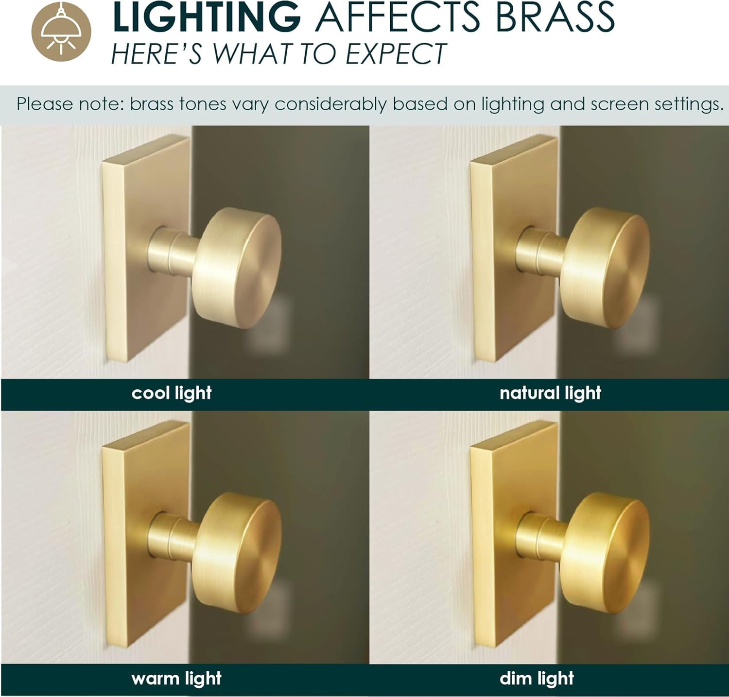 Gold Privacy Door Knobs with Lock - Mega Handles -2