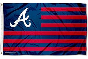 Atlanta Braves Stars and Stripes Americana Flag 3x5 Banner: Show Your Team Spirit with Style