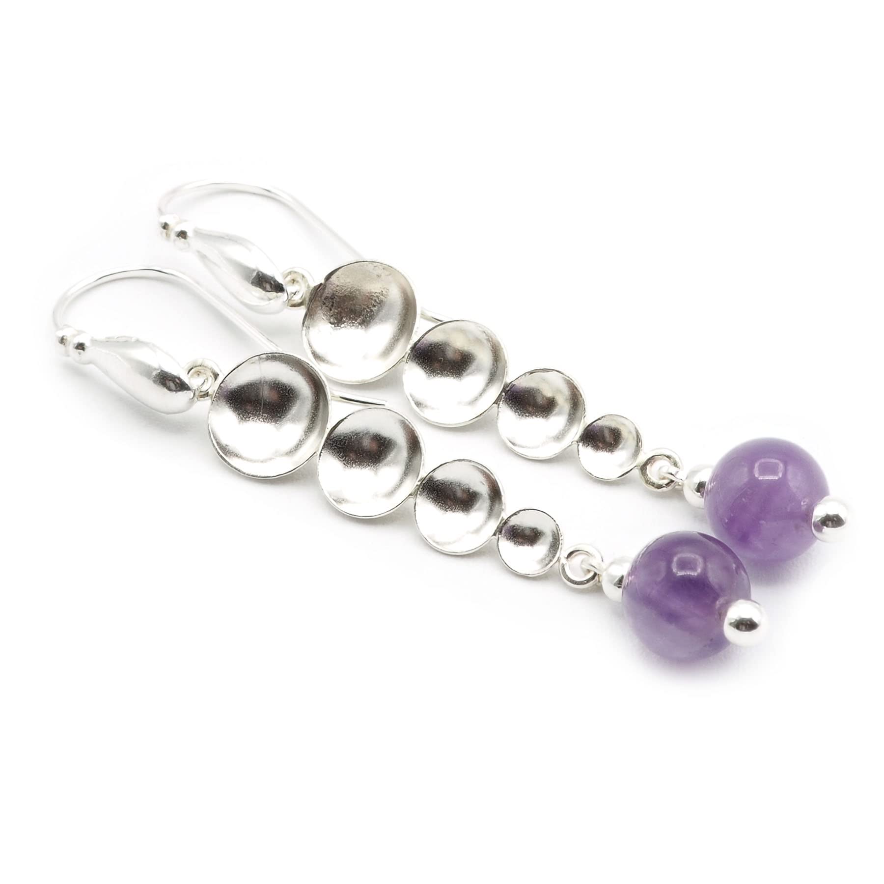 Pendientes Amatista y Plata 925