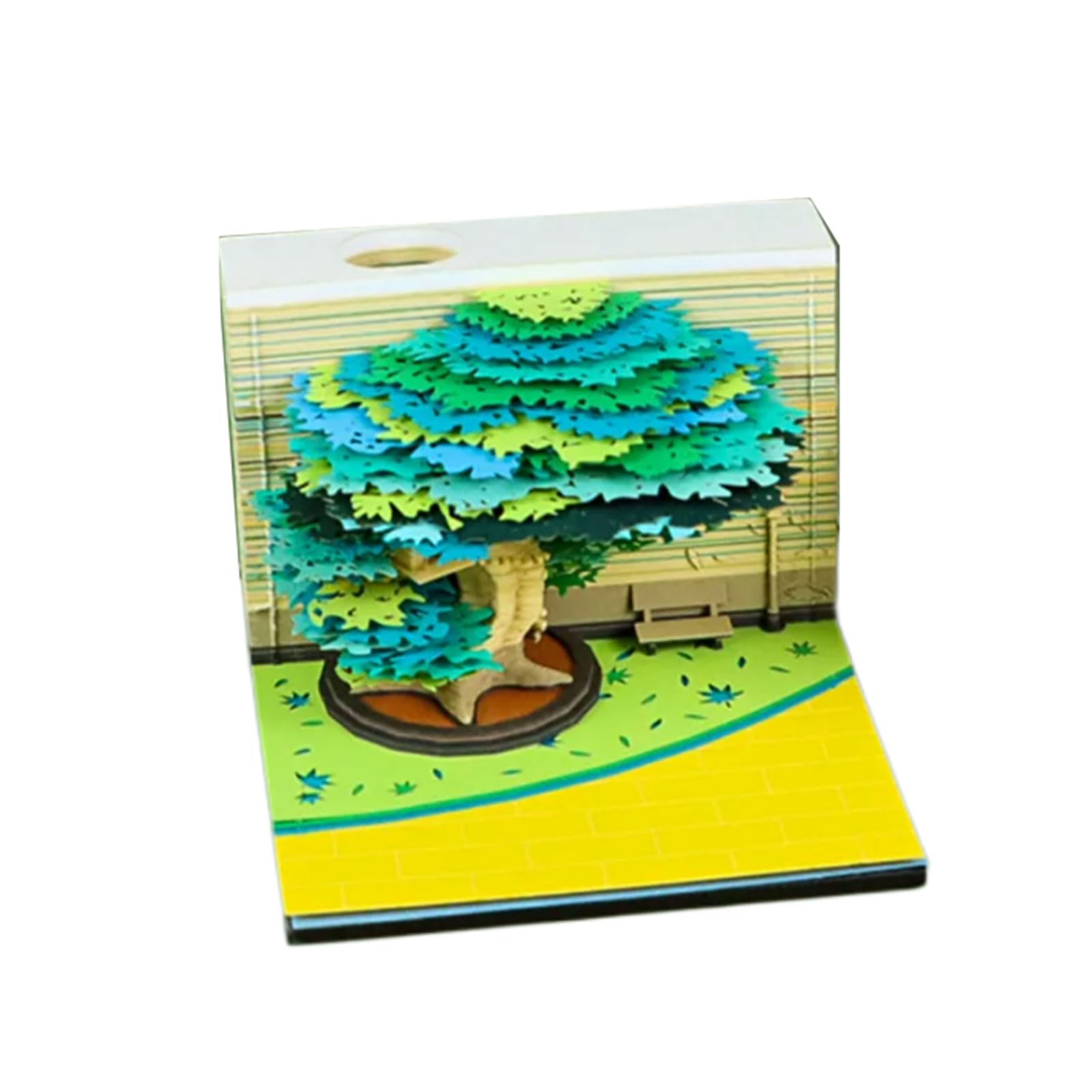 Twenty Six - Planificador de escultura de papel creativo con temática de selva de primavera, bloc de planificación semanal y materiales de escritura decorativos, seis planificadores semanales
