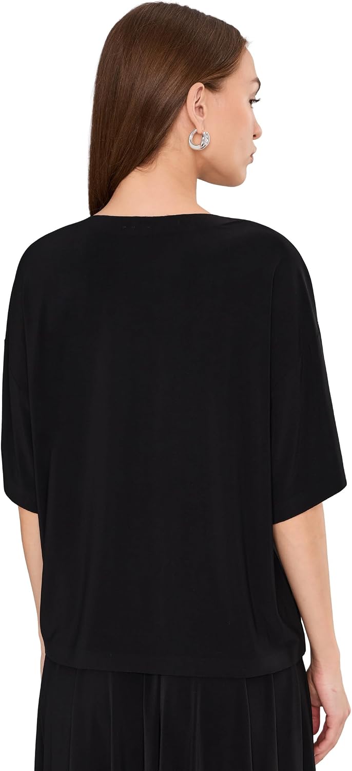Norma Kamali womens Short Sleeve Boxy T