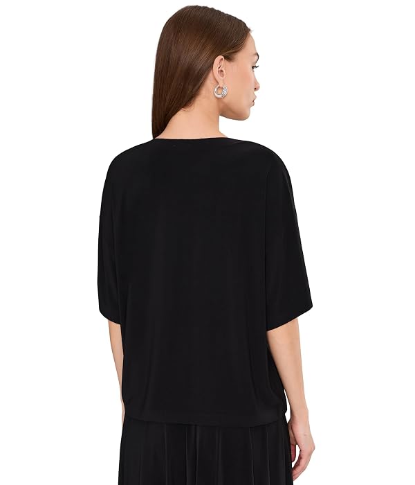 Norma Kamali Women's Short Sleeve Boxy Top Black 1 Large by Norma Kamali - Used condition - Image 4