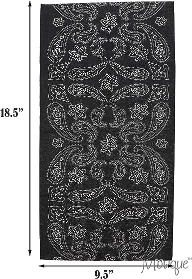 Image of Motique Accessories Paisley Bandana Neck Gaiter Tube Headwear Motorcycle Face Scarf