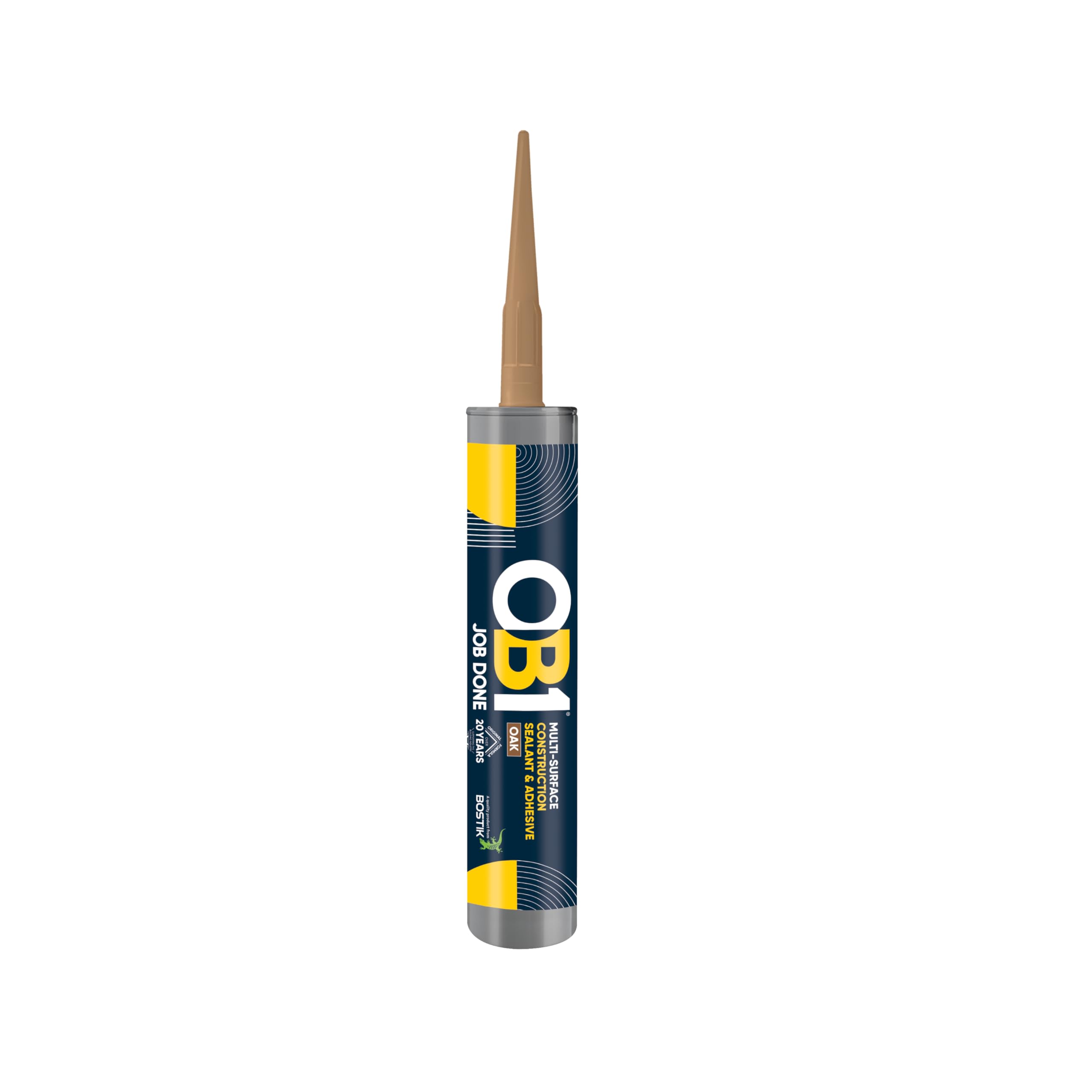 OB1 Oak Multi-Surface Construction Sealant & Adhesive - Hybrid Polymer - Excellent Chemical Resistance - Water & Weather Resistant - 290ml